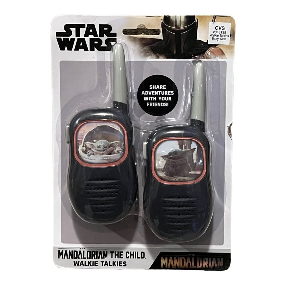 Star Wars Walkie Talkies Easy Push-To-Talk Button The Mandalorian The Child New